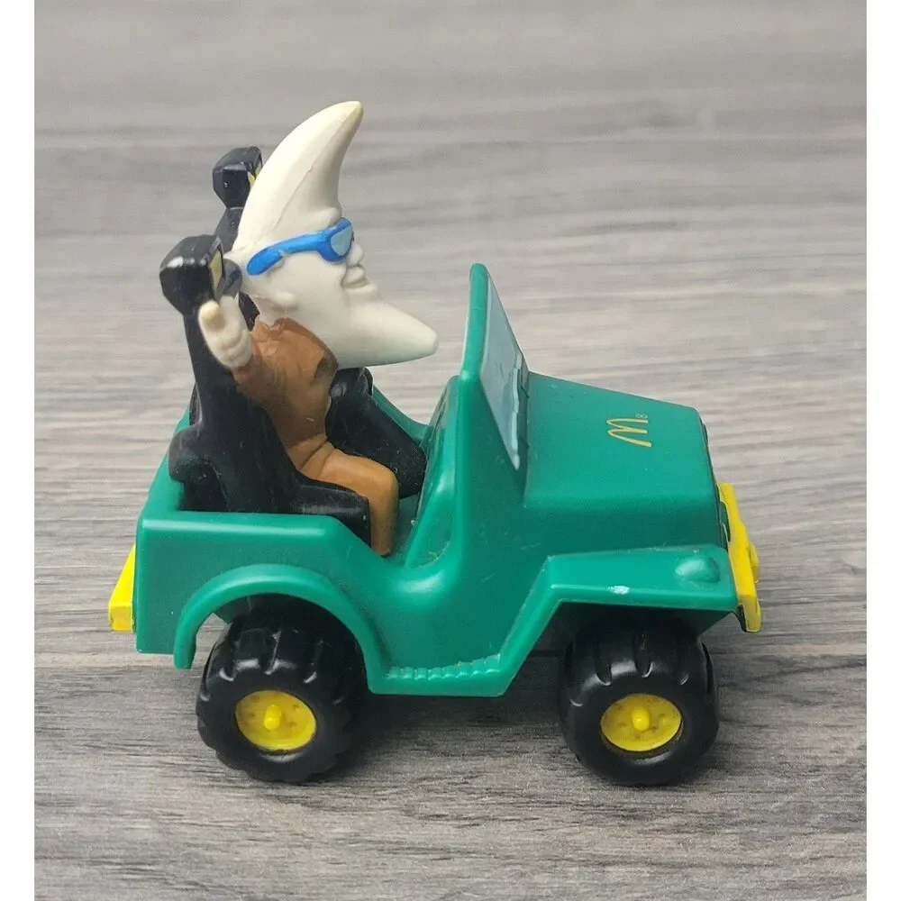 VTG 1988 McDonald's Mac Tonight Moon Man Green Plastic Jeep Happy Meal Toy